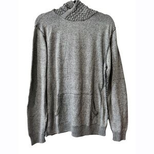 Carbon Men’s Gray & Black Knit Hooded Sweater Size Large‎